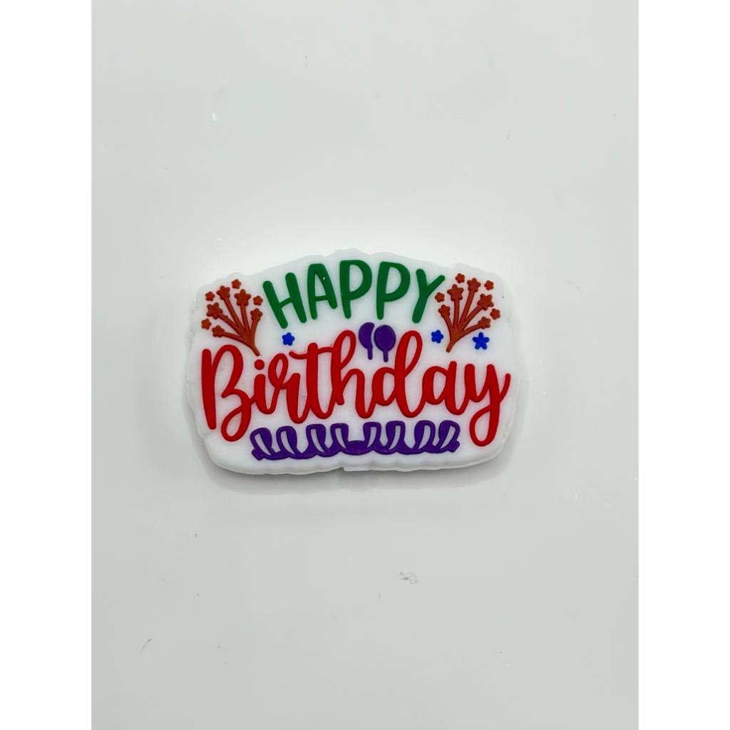 Happy Birthday Silicone Focal Beads