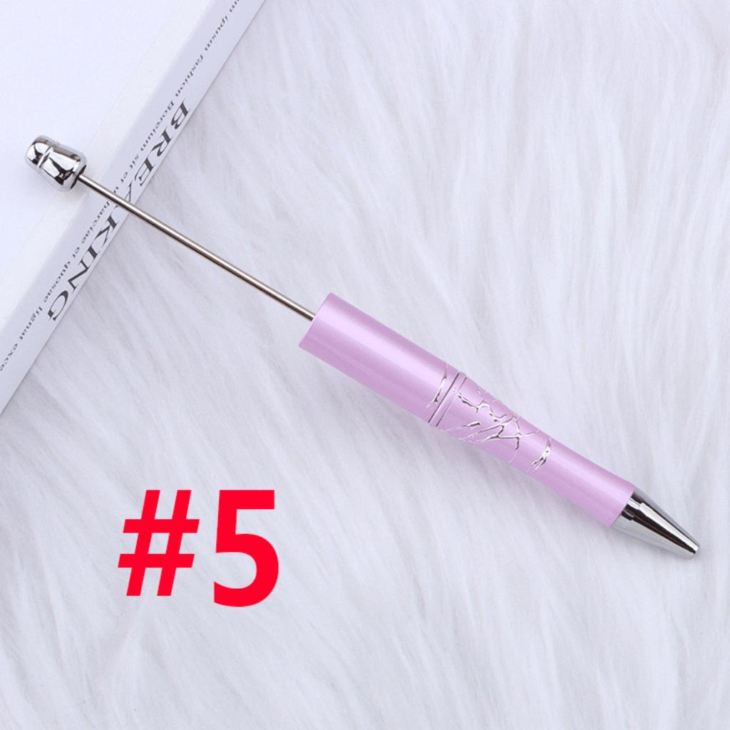 New Style DIY Plastic Crack Design Beadable Pen in Solid Color