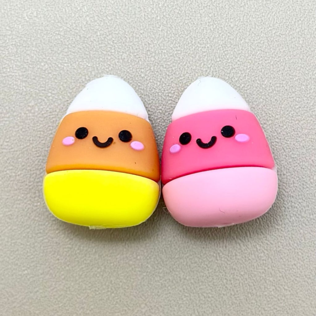 Bonding Mould Candy Corn 3D Silicone Focal Beads