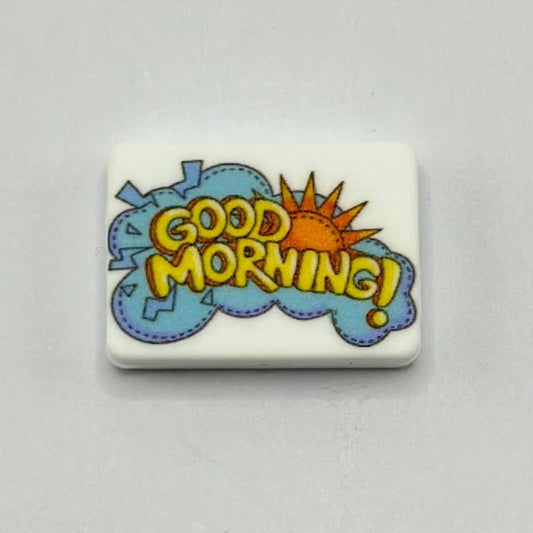 Good Morning! Rise Sunshine with Positive Vibes and Clouds Silicone Focal Beads