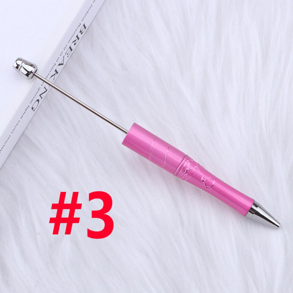 New Style DIY Plastic Crack Design Beadable Pen in Solid Color