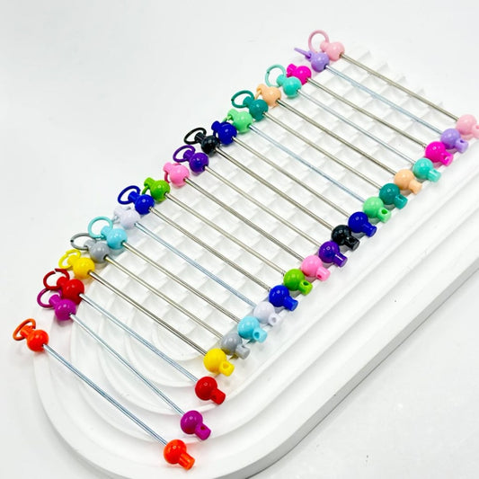 Beadable Bars for DIY Keychains and Accessories, Solid Colors, 90mm, Please Read the Description