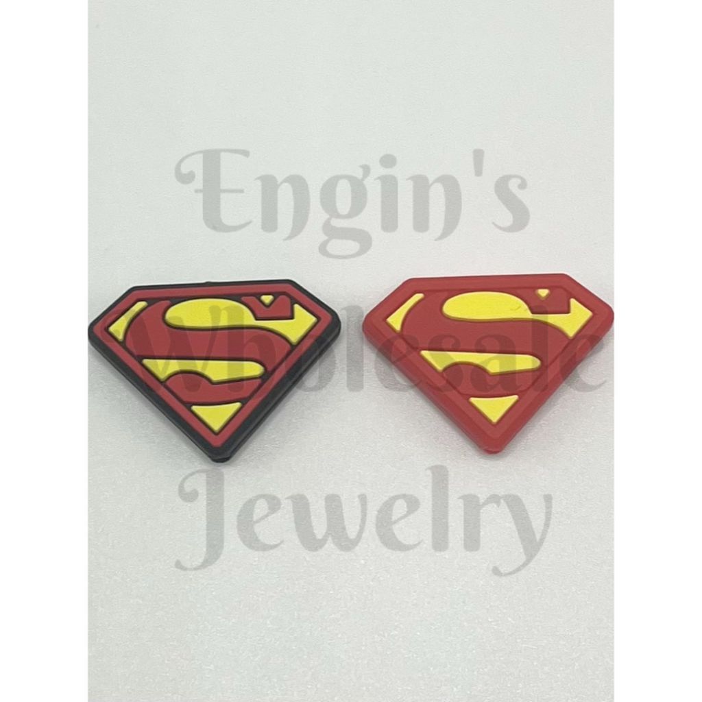 Red Super Hero Silicone Focal Beads