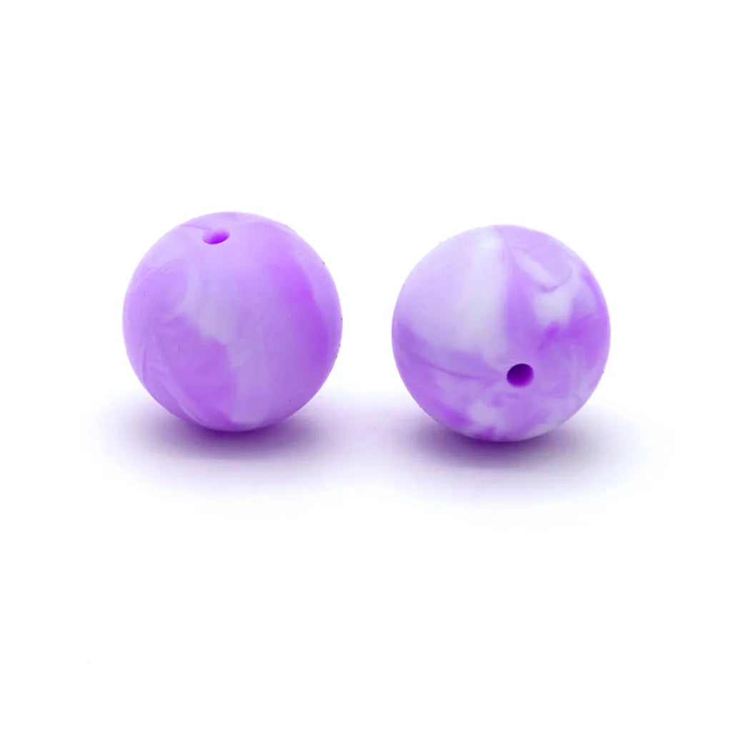 Silicone Beads, Solid Colors, 15 mm