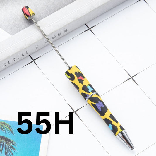 Colorful Yellow and Black Printed Beadable Pens Number 55H