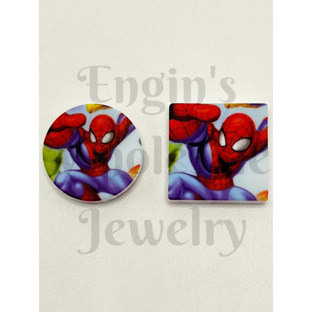 Cartoon Spider Man Silicone Focal Beads