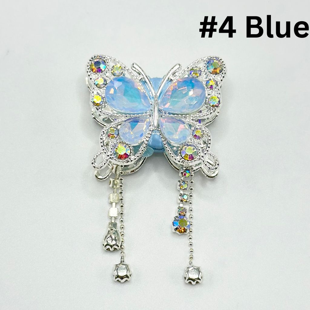 Bling Bling Butterfly Fancy Alloy Clay Beads with Rhinestones and Pendants Chains, 34MM by 40MM