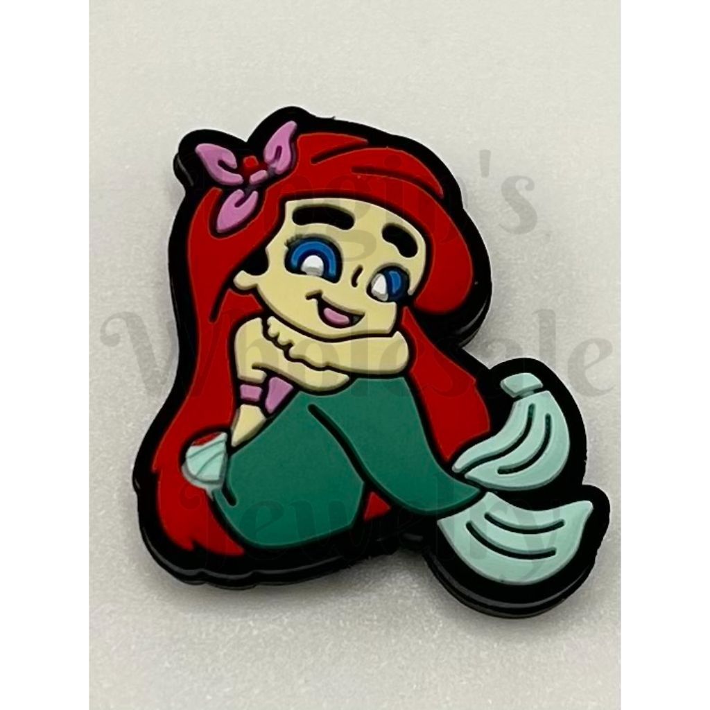 Red-Headed Mermaid Arie Silicone Focal Beads