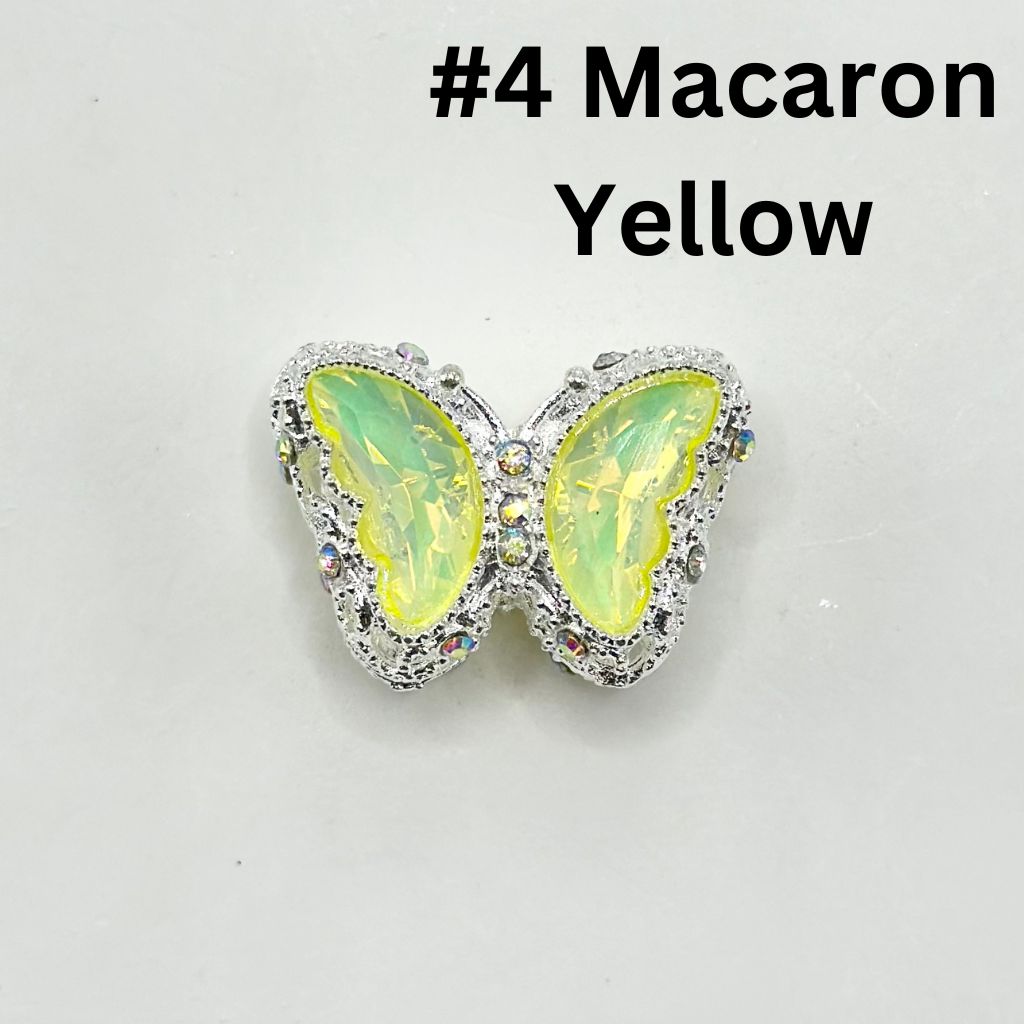 Fancy Alloy Metal Beads with Hollow Sparkling Rhinestone Butterfly, 20mm by 28mm