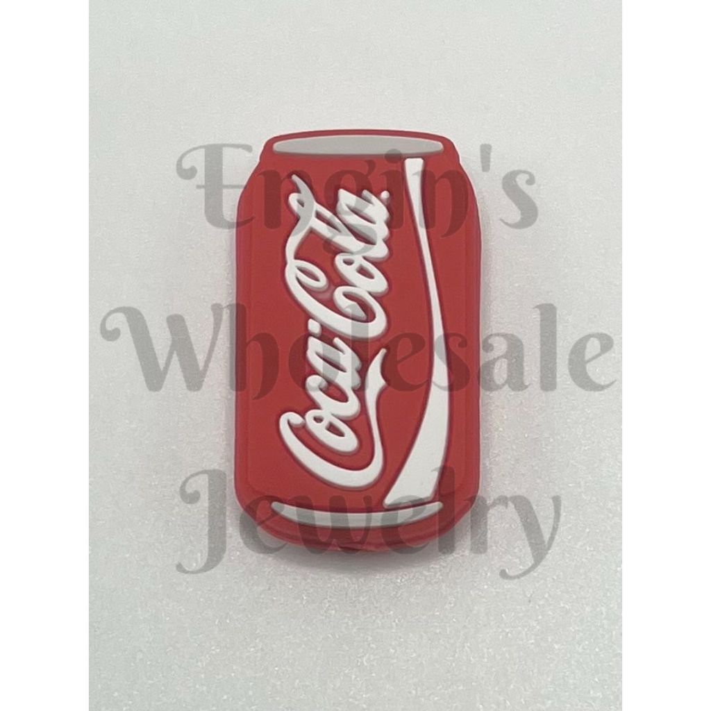 Red Coca Cola Drink Beverage Soda Silicone Focal Beads – Beadable Bliss