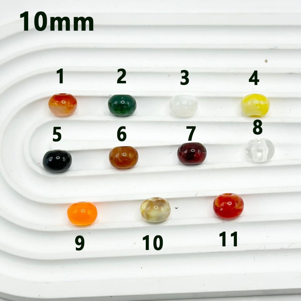 Mini Cute Multi-Color Wheel Acrylic Beads, 10MM