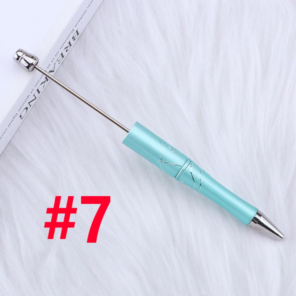 New Style DIY Plastic Crack Design Beadable Pen in Solid Color