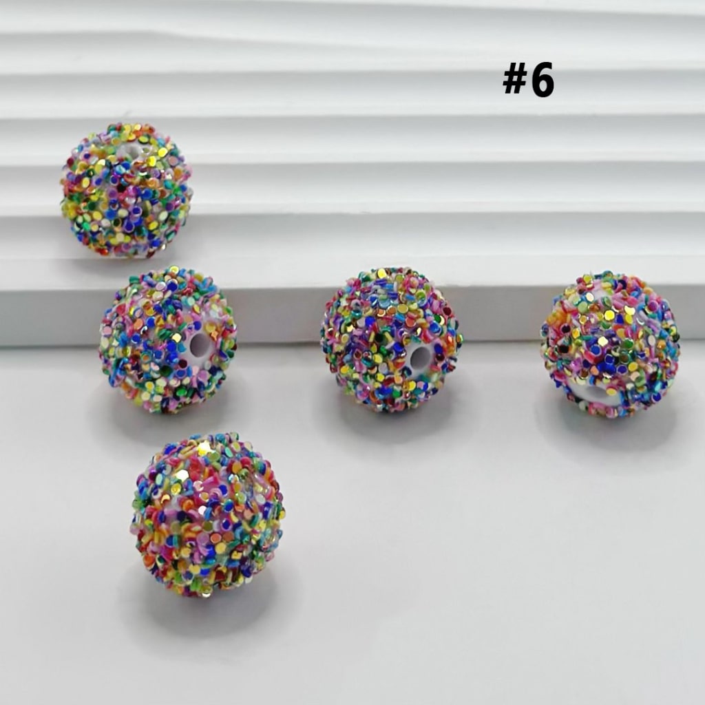 Sugar Beads Sparkling Rhinestone Beads 16mm