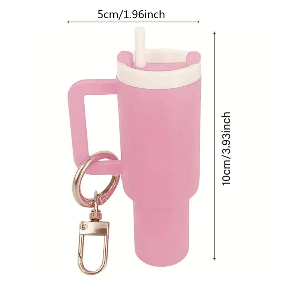 Mini Tumbler Chapstick Holder, Tumbler Keychain Chapstick Holder, Size 10*5*3cm