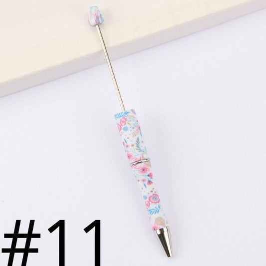 Colorful Flower Printed Beadable Pens Number 11