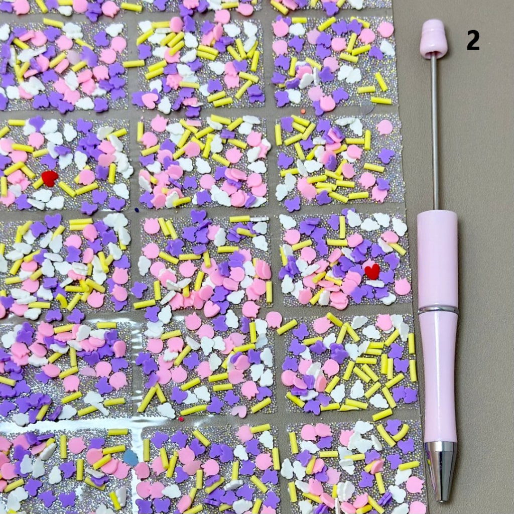 DIY Bling Bling Wraps Tapes with Colorful Cute Candy Bar Stick Butterflies for Pen, 78 Small Pieces in 1 Sheet, Please Read the Description