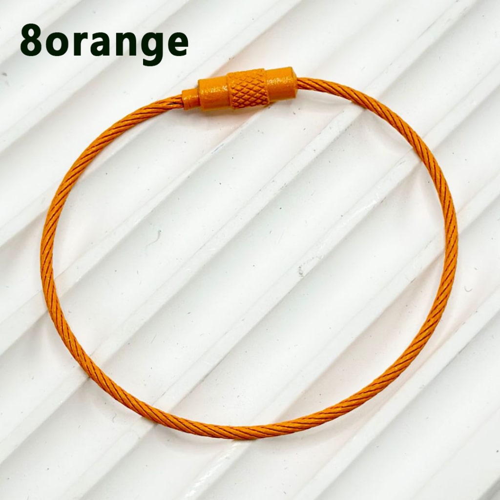 Solid Color Beadable Metal Keychain Ring Loop, 1.5*150MM