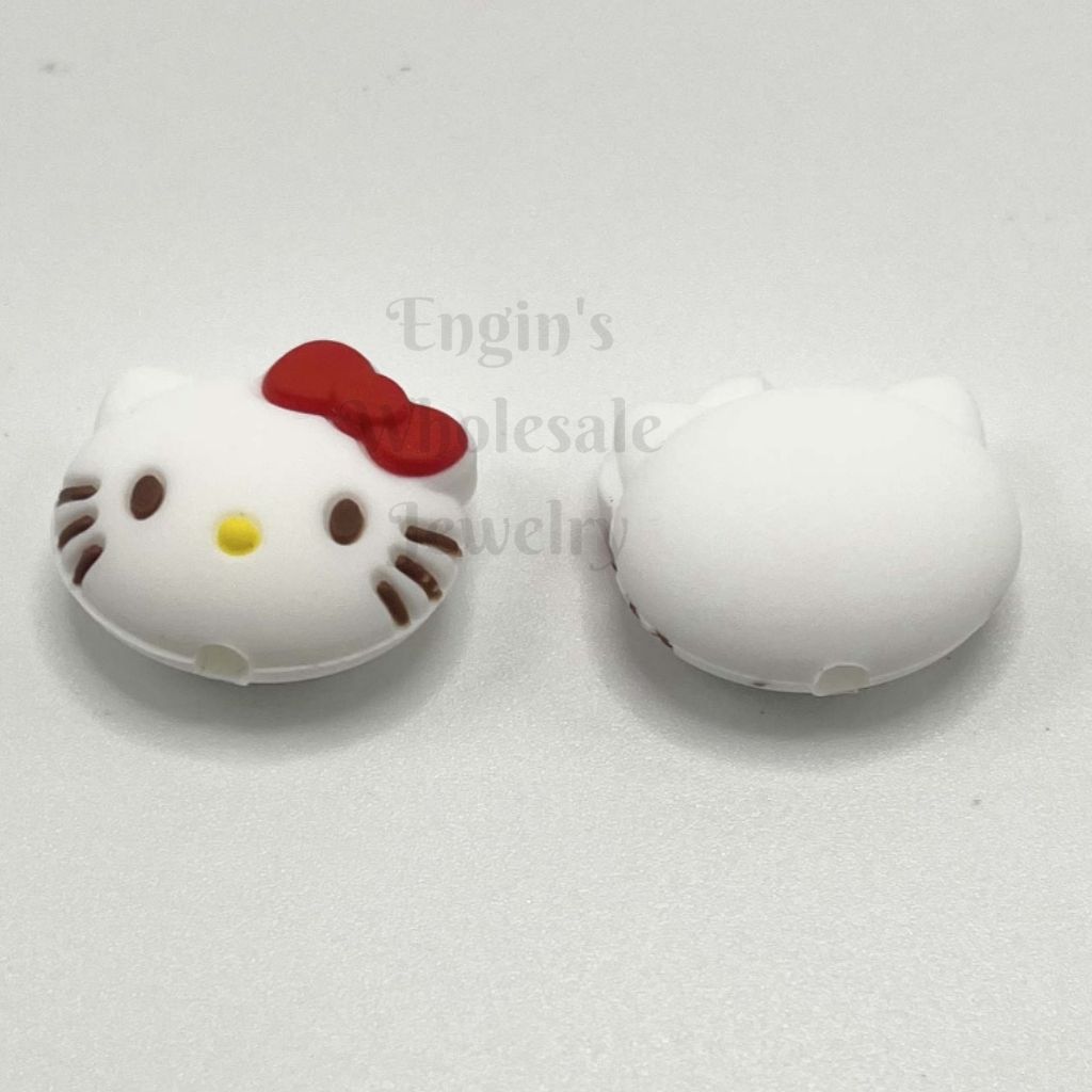 Kitty Head Silicone Focal Beads