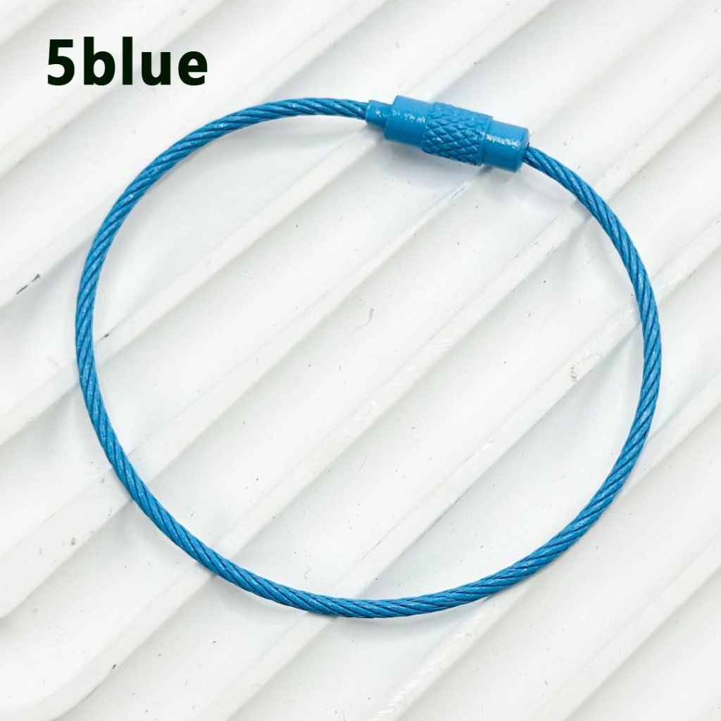 Solid Color Beadable Metal Keychain Ring Loop, 1.5*150MM