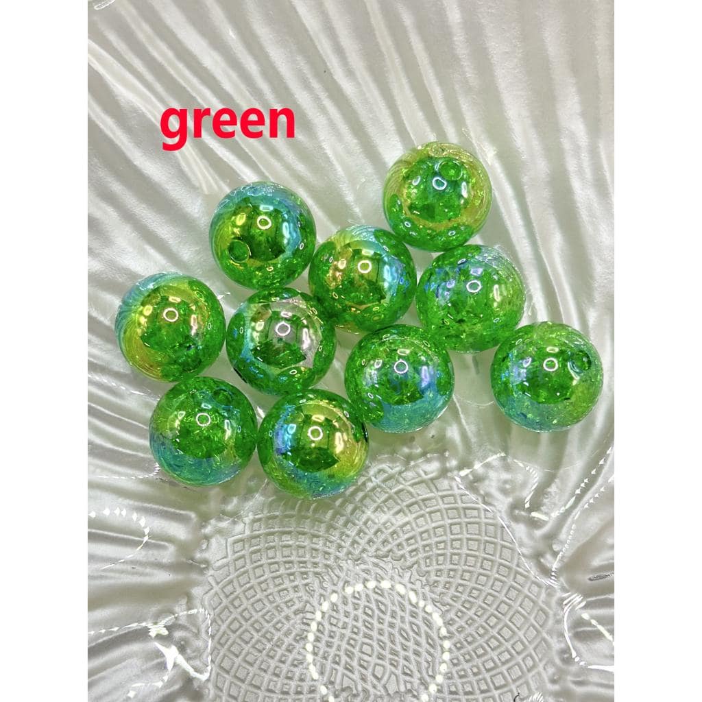 Acrylic Crackle Beads in Various Colors with UV Finish 16 mm