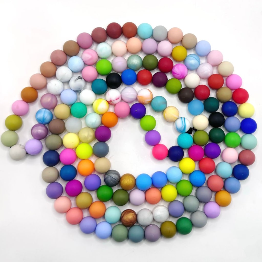 The Chain for Silicone Beads in Solid Colors, 15MM, Please Read the Description