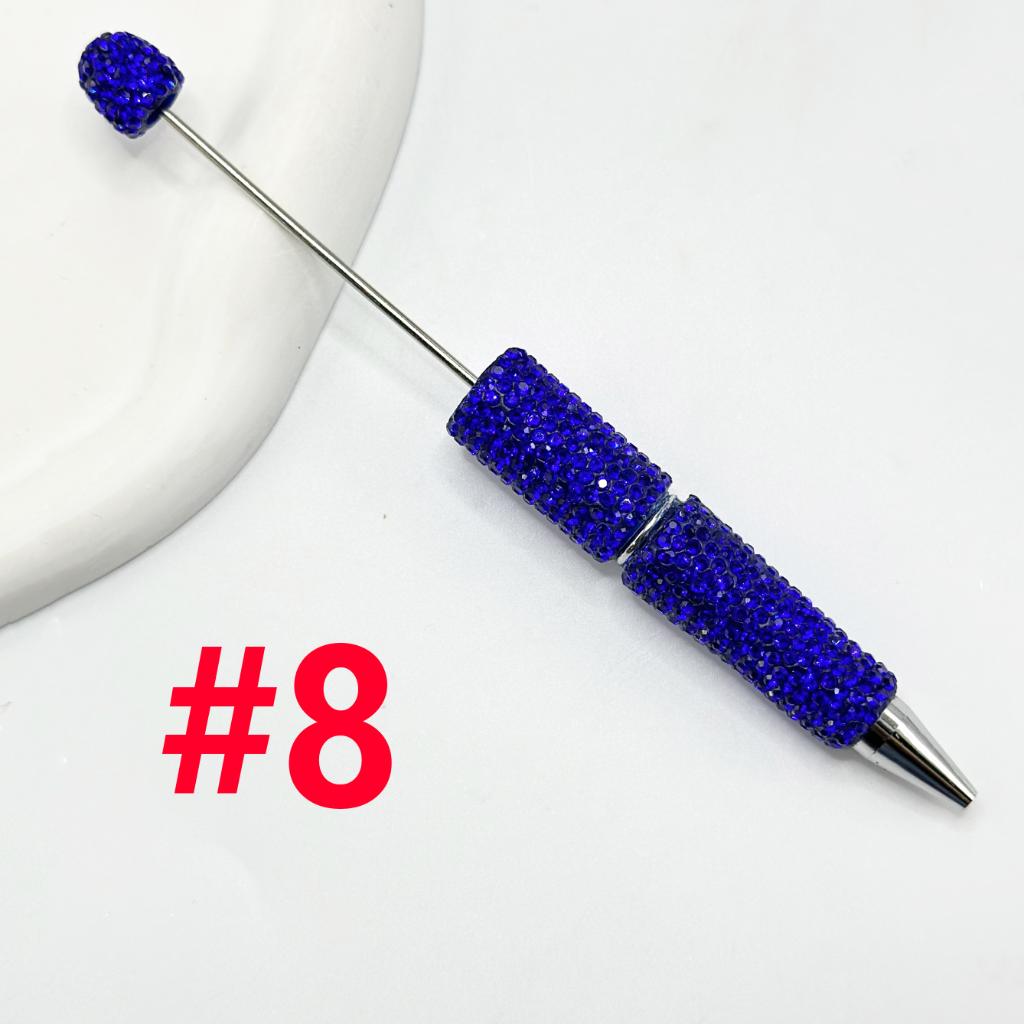 Beadable Pens with Clay Rhinestones Covered the Entire Pen