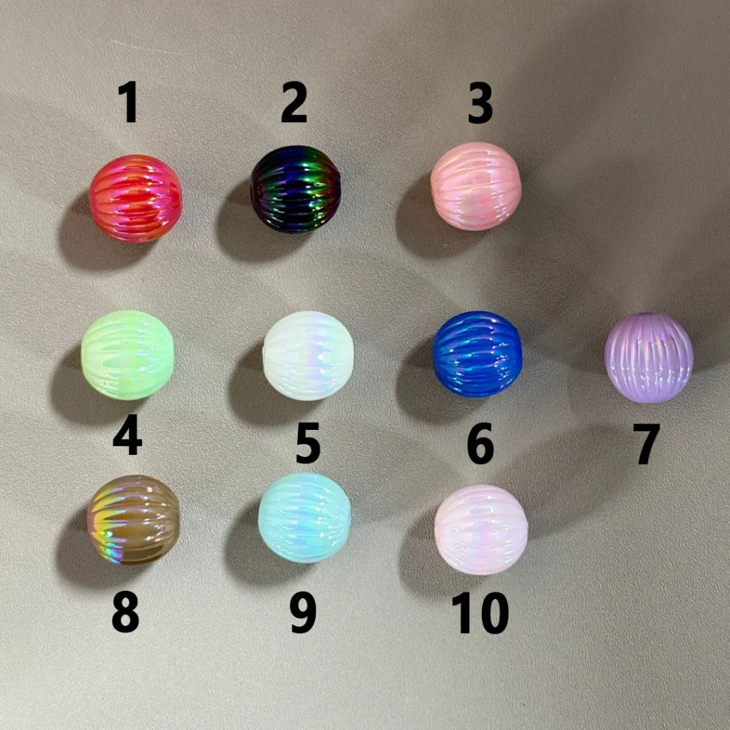 UV Finish Colorful Pumpkin Acrylic Beads, 16MM, Please Read the Description