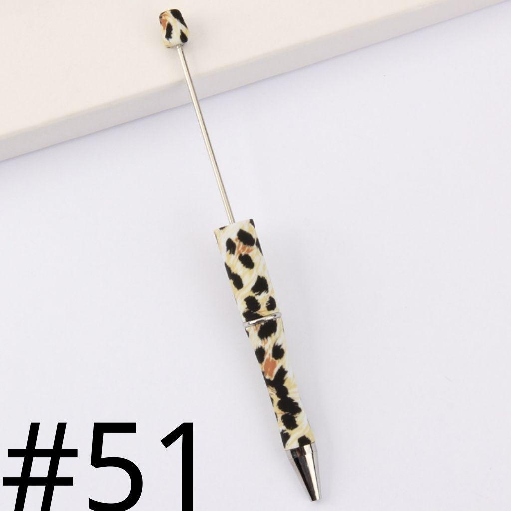 Jaguar Print Cow Print  Printed Beadable Pens Number 51