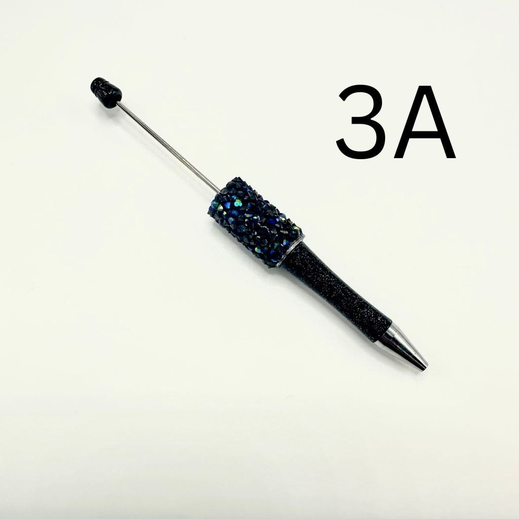 Beadable Pens with Cone Shape Rhinestones in Solid and Metallic Colors