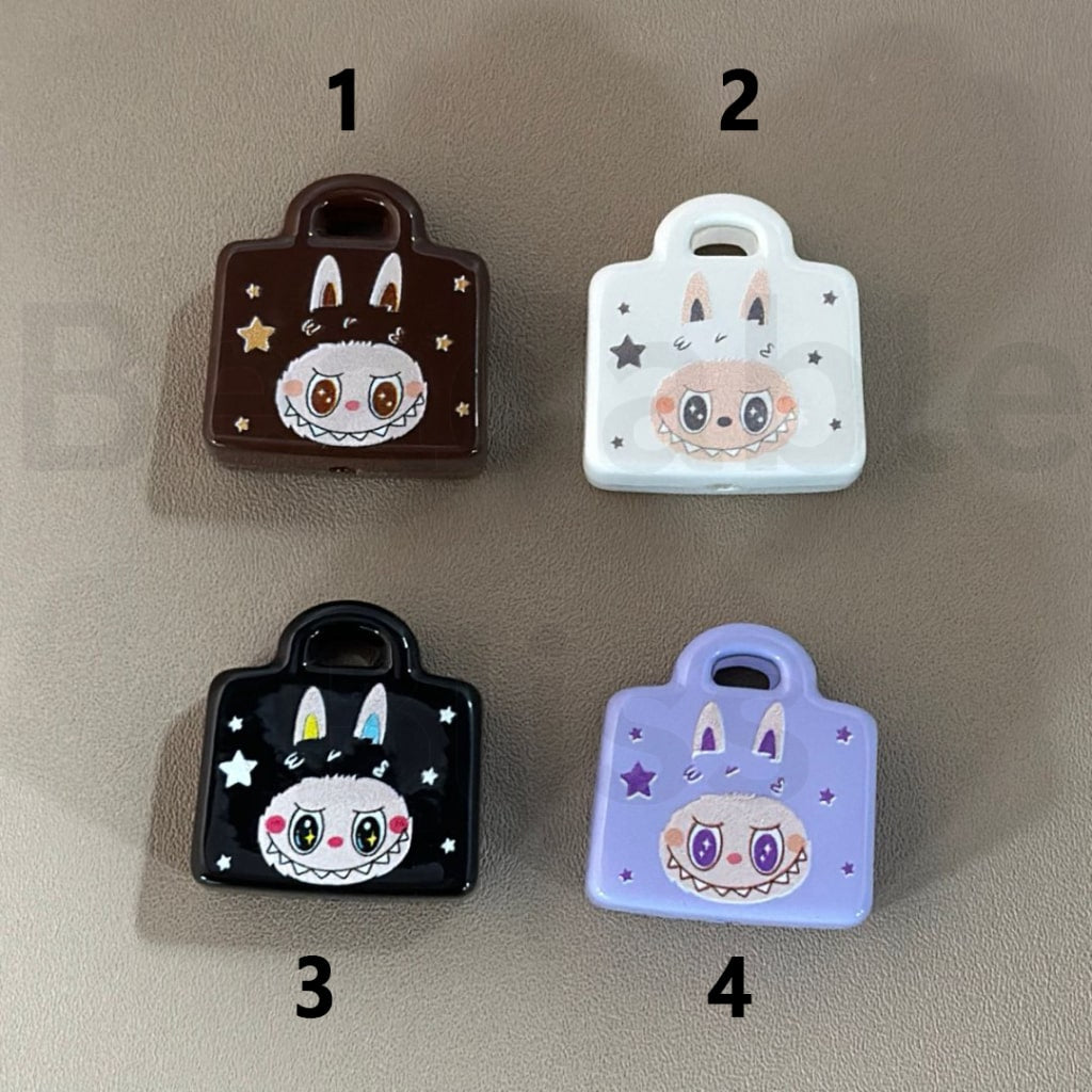 Mini Cute Multi-Color Labu Pop Mar Handbag Acrylic Beads, Around 24*25MM, Please Read the Description