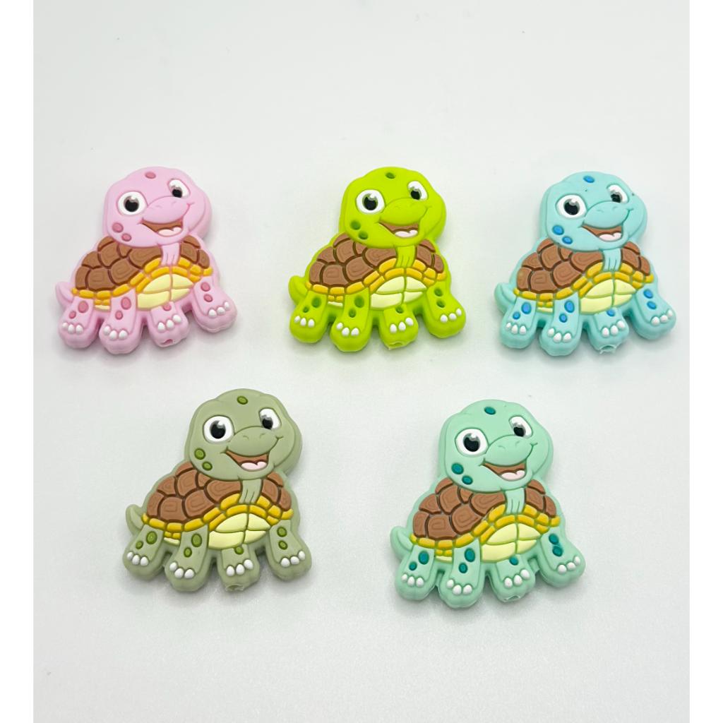 Small Cute Turtle Animal Silicone Focal Beads