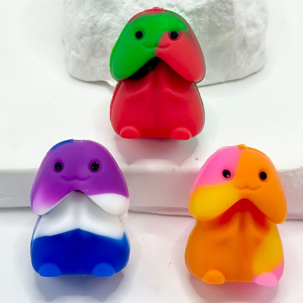 3D Colorful Man Part Dick Silicone Focal Beads, Random Mix