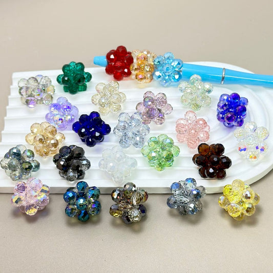 Bling Bling Colorful Water Drop Shape Rhinestones Knots Beads, Around 20MM