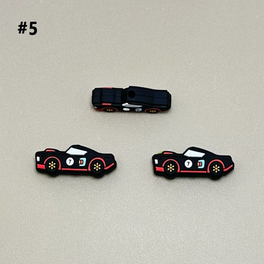 Mini Cute Racing Car Automobile Vehicle Silicone Focal Beads