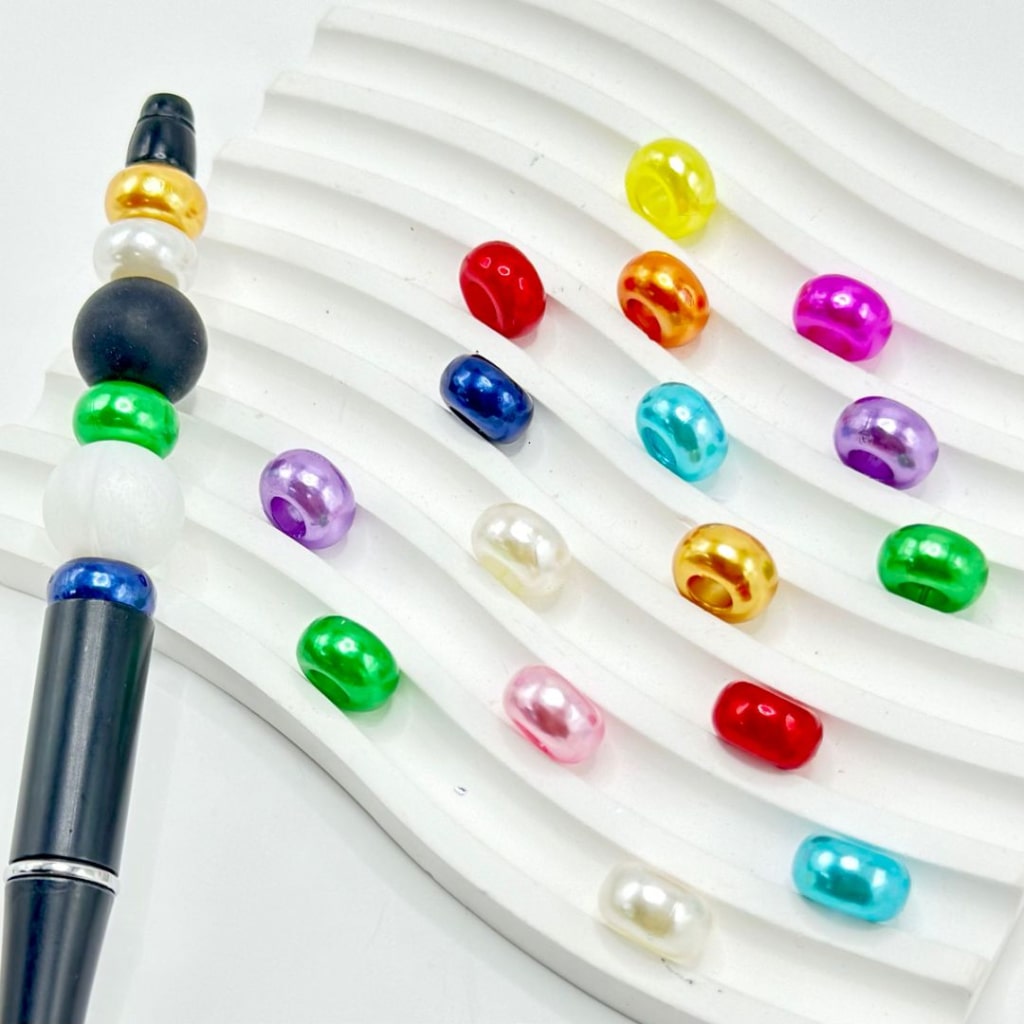 Glossy Multi-Color Wheel Acrylic Beads with Large Hole, 12MM, Please Read the Description