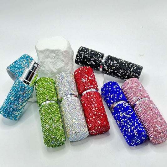 Bling Bling Perfume Bottle with Multi-Color Shiny Clay Rhinestones, Around 99*29MM