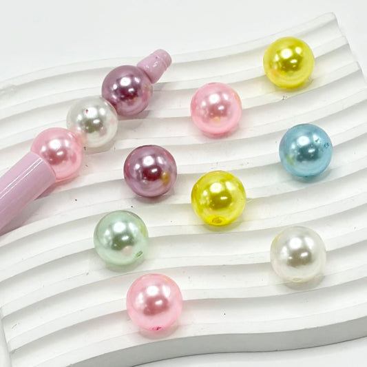 Light Colorful Shiny Round Acrylic Beads, 16MM