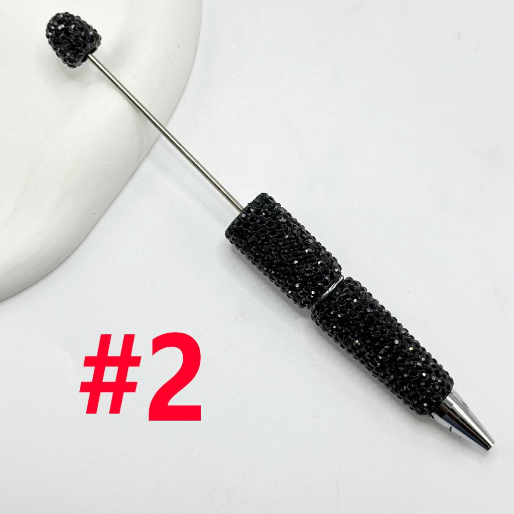 Beadable Pens with Clay Rhinestones Covered the Entire Pen