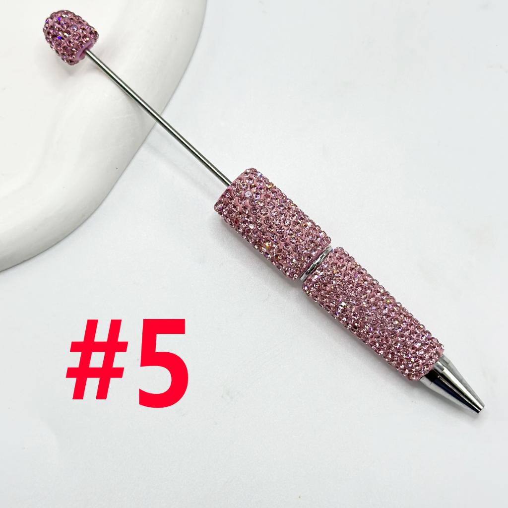 Beadable Pens with Clay Rhinestones Covered the Entire Pen