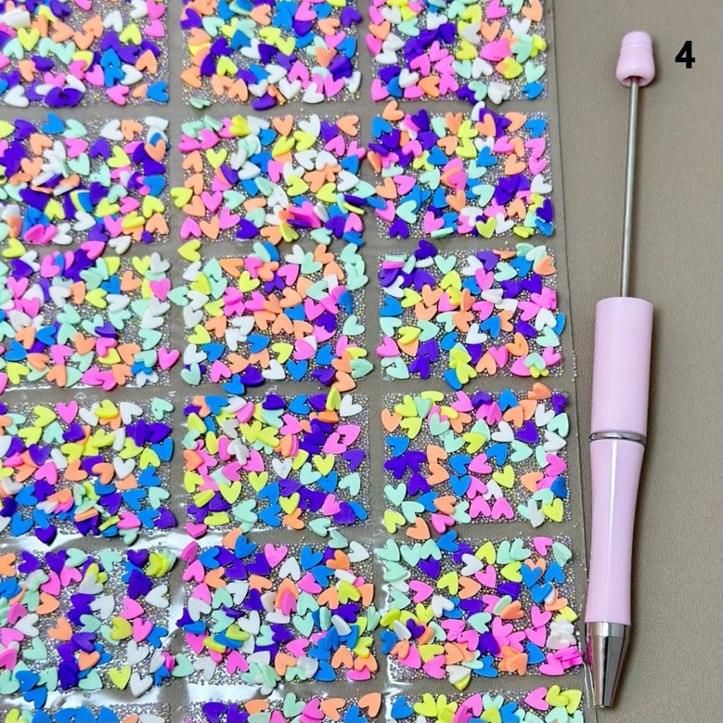 DIY Bling Bling Wraps Tapes with Colorful Cute Candy Bar Stick Butterflies for Pen, 78 Small Pieces in 1 Sheet, Please Read the Description