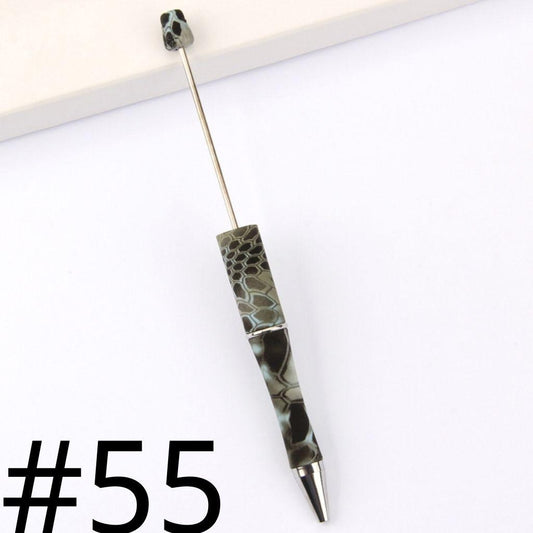 Black Snake Print Printed Beadable Pens Number 55