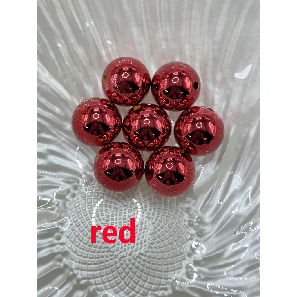 Metallic Finish Glossy Metallic Acrylic Beads Large 20mm, XBL