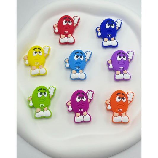 MM Chocolate Chip Candy Silicone Focal Beads