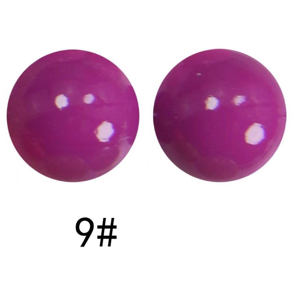 Extra Glossy Opal Silicone Beads, Solid Color, 15mm