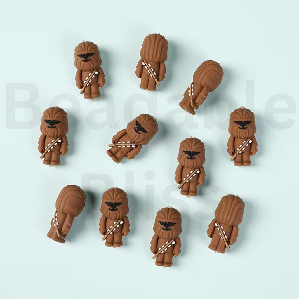 3D Chewbacc Star Wa Silicone Focal Beads