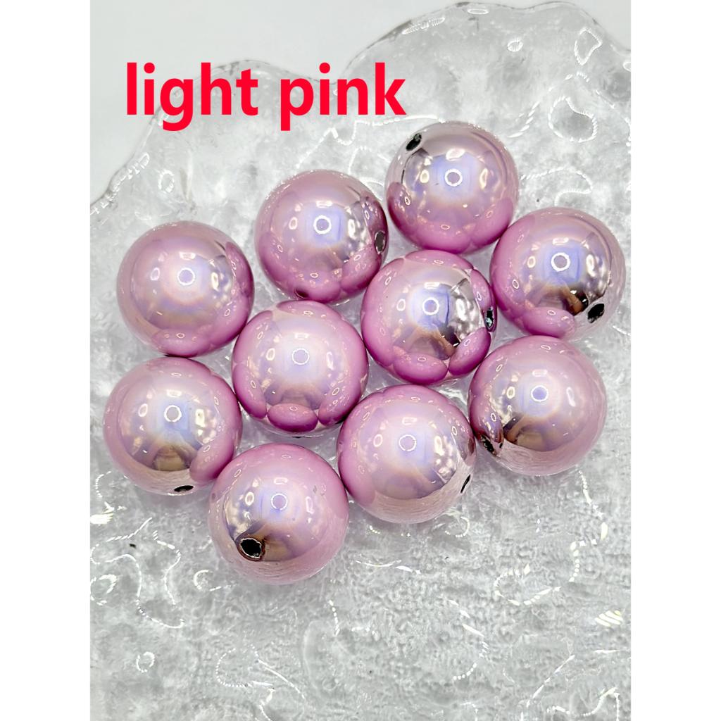 Glossy Metallic Acrylic Beads, 20mm, with Special Coating for High End Extra Reflection, Random Mix Color