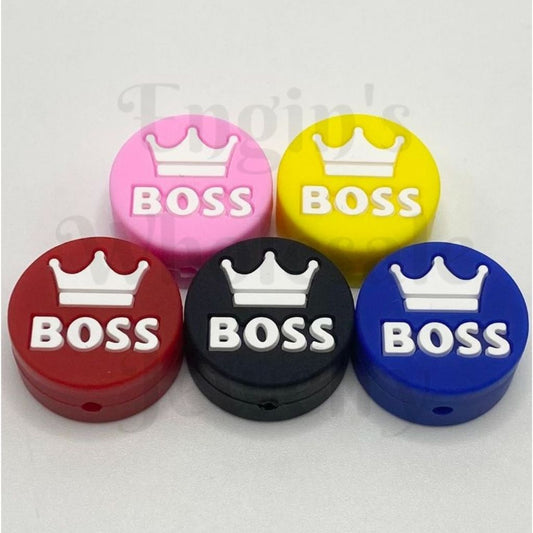 Boss Crown Silicone Focal Beads, Random Mix