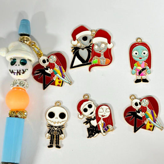 Vivid Jac and Sall Metal Alloy Charms Nightmare Before Christmas