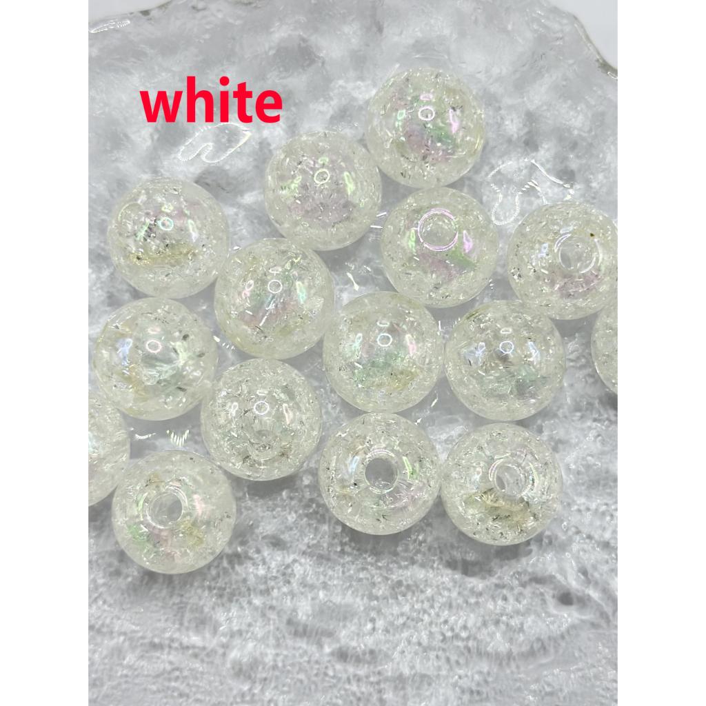 Acrylic Crackle Beads in Various Colors with UV Finish 16 mm