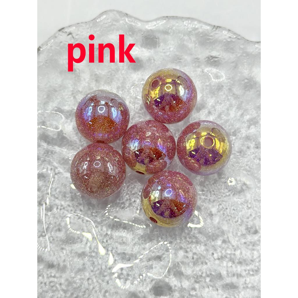 Extra Glossy Acrylic Beads with Double Glitter, High End Finish